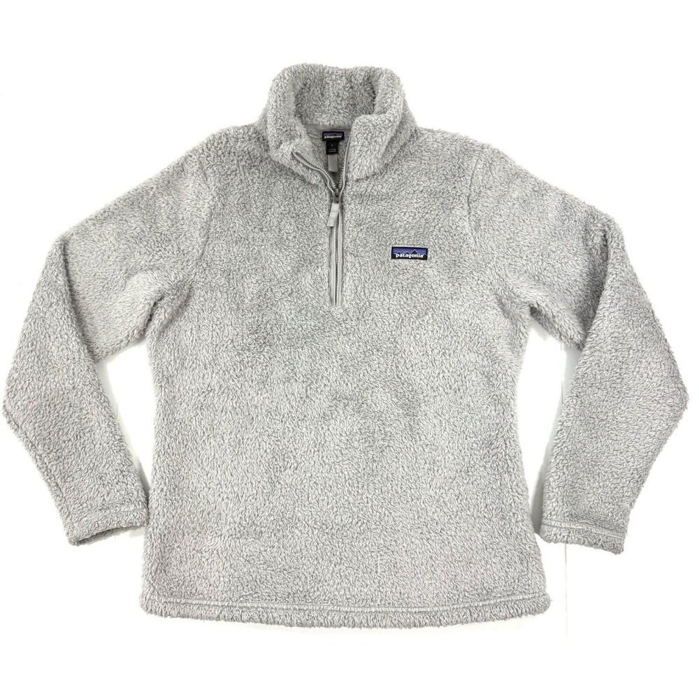 Patagonia Los Gatos Fleece 1/4 Zip Sweater Womens Size Large Gray Pullover